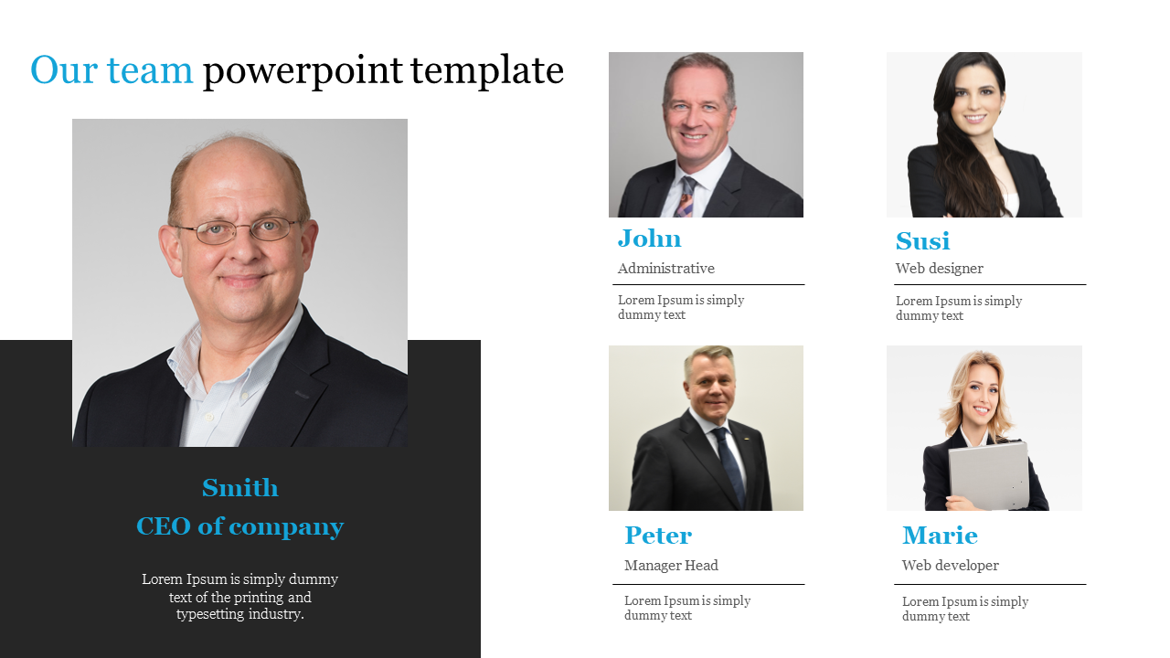 Get our Team PowerPoint Template Presentation Themes